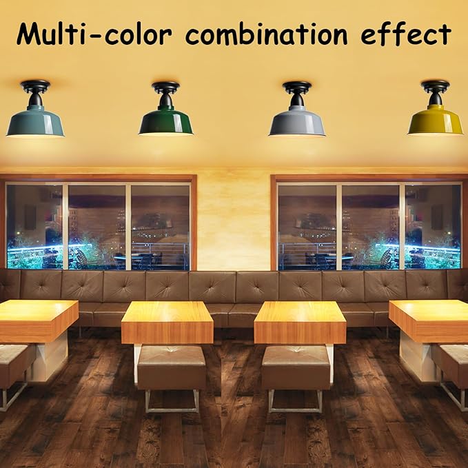 Yellow Ceiling Light Fixture Macarons Indoor Ceiling Lights for Hallway Laundry Basement 10 in Barn Style Kitchen Light Fixtures Outdoor Ceiling Lights for Porch…