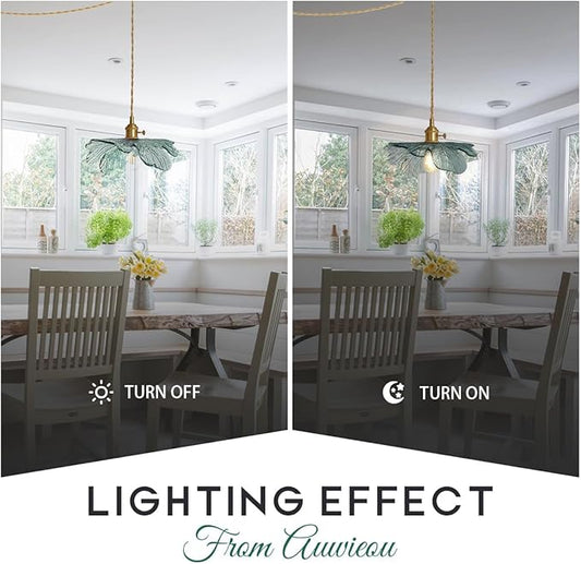 Plug in Hanging light 2 Pack , Modern Pendant Light Dark green Glass Shade 14.75ft Hanging Light with Plug in Cord Large glass pendant light Plug in Pendant Lighting for Kitchen Living Dining Room