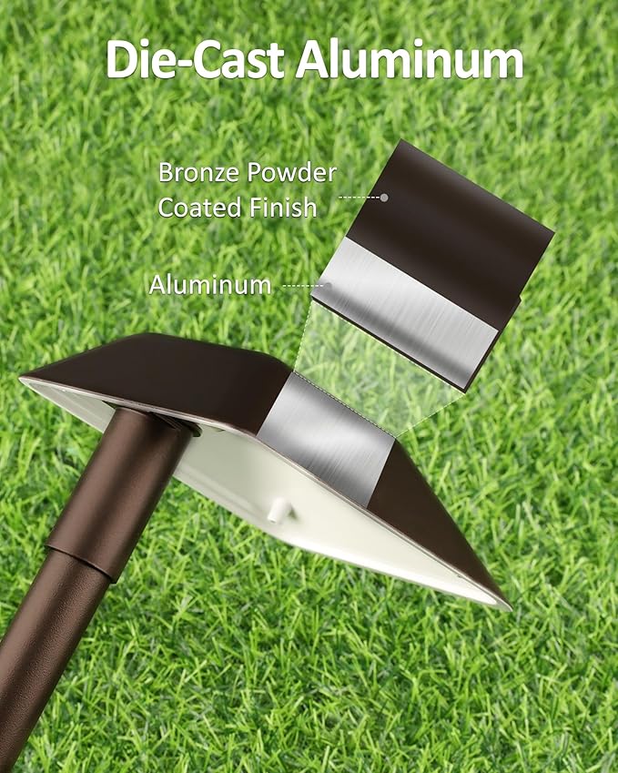 Landscape Path Lights Low Voltage, 12V Wired Outdoor Landscape Pathway Lighting for Outside Yard Walkway Driveway with Replaceable 5W 3000K Warm White LED G4 Bulb, Aluminum, Bronze, 6PK