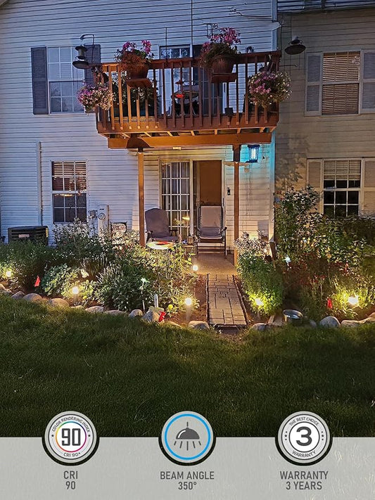 LEONLITE 8-Pack Low Voltage Landscape Lights Pathway, 3W 12V LED Path Lights, CRI90+, IP65 Waterproof Walkway Light, ETL Listed, Oil Rubbed Bronze Aluminum Housing, 3000K Warm White