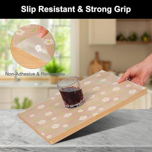 Cooyes Shelf Liner – Premium Non-Adhesive Cabinet & Drawer Liner for Kitchen – Waterproof Shelf Paper with Modern Pattern – Durable EVA Cabinet Mat – Easy to Cut (12" W x 360" L)