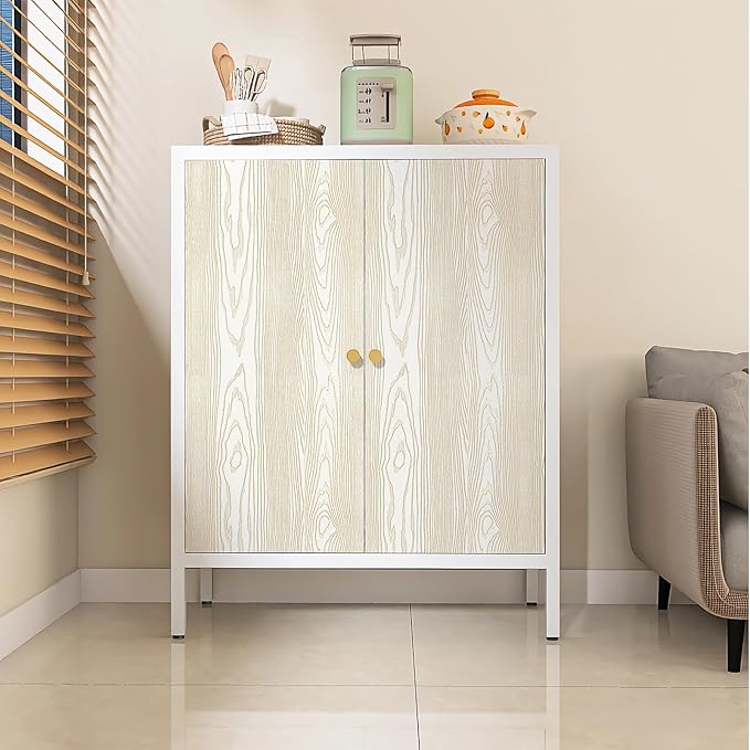 Yun-aeon Beige and Gold Wood Contact Paper 17.3"x200" Rustic Wooden Peel and Stick Wallpaper Removable Self-Adhesive Wallpaper Wood Grain Contact Paper for Countertops Cabinets