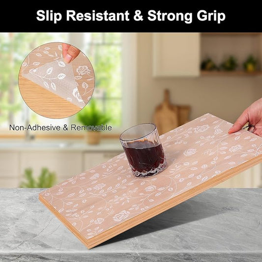 Cooyes Shelf Liner – Premium Non-Adhesive Cabinet & Drawer Liner for Kitchen – Waterproof Shelf Paper with Modern Pattern – Durable EVA Cabinet Mat – Easy to Cut (24" W x 240" L)