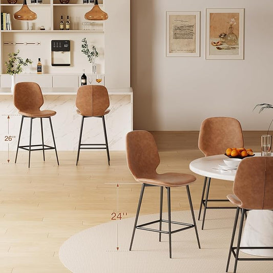 HOMMPA Counter Height Stools with Back (2, 26IN)