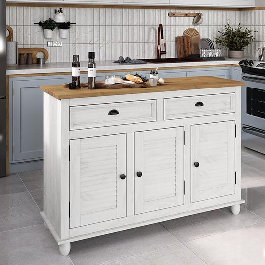 Furniture Dash Sideboard/Kitchen Island Easy Assembly Corona Snow