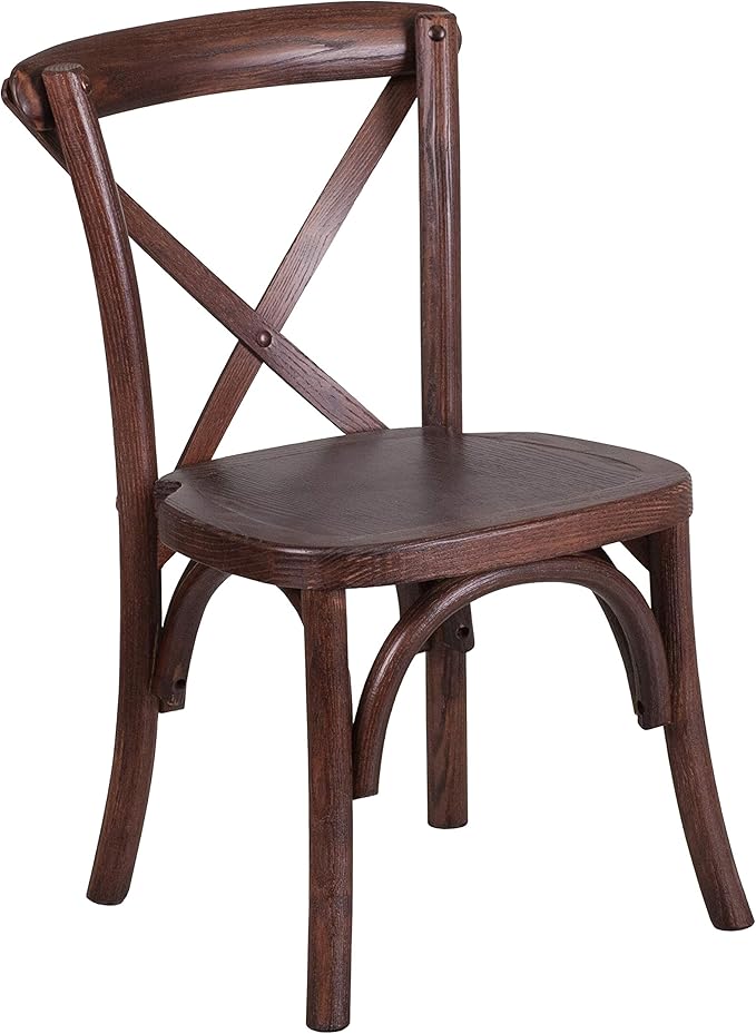 Flash Furniture 2 Pk. HERCULES Series Kids Mahogany Cross Back Chair