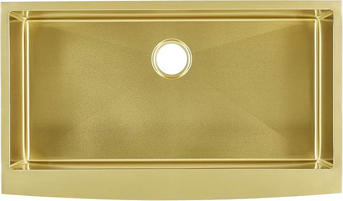 Swiss Madison Rivage 36 x 21 Stainless Steel, Single Basin, Farmhouse Kitchen Sink with Apron in Gold