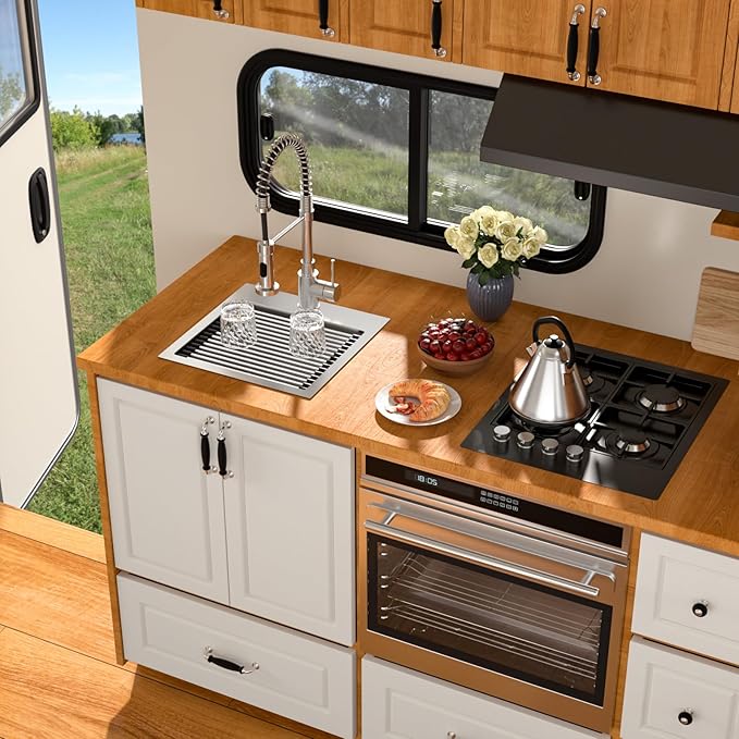 15 Outdoor Kitchen Sink - Beslend 15x15 Outdoor Sink Bar Sink RV Sinks Drop In, Topmount Stainless Steel Kitchen Sinks Wet Bar Sinks Workstation 16 Gauge Single Bowl Above Counter Indoor Outdoor
