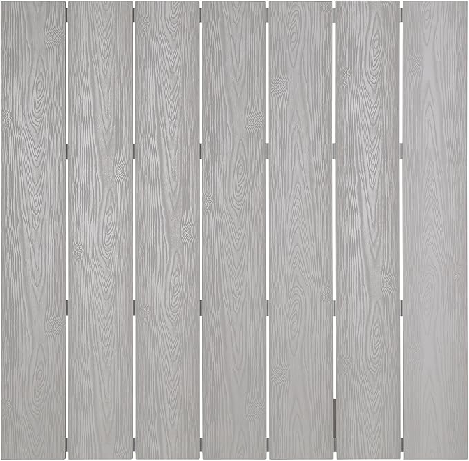 Modway Maine Aluminum Outdoor Patio Bar Table in White Light Gray
