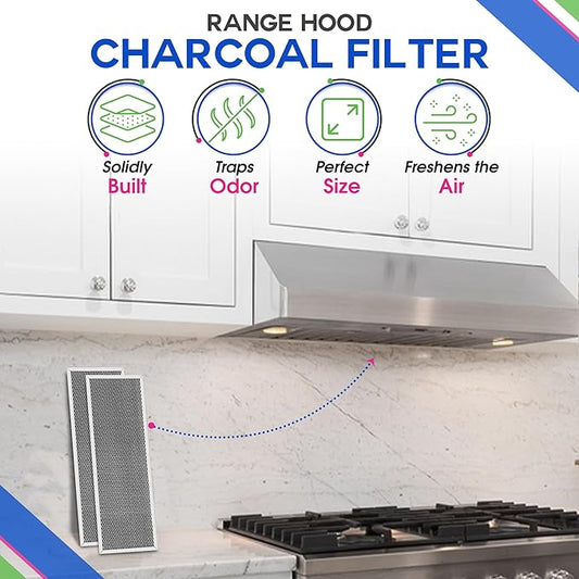 Bagean Stove Hood Vent Filter 5.83" x 17.65" for SB08999040 - Compatible with Broan Charcoal Range Hood Filter Replacement Ductless Filters for Kitchen Oven - Removes Odors and Freshens Air (1-Pk)