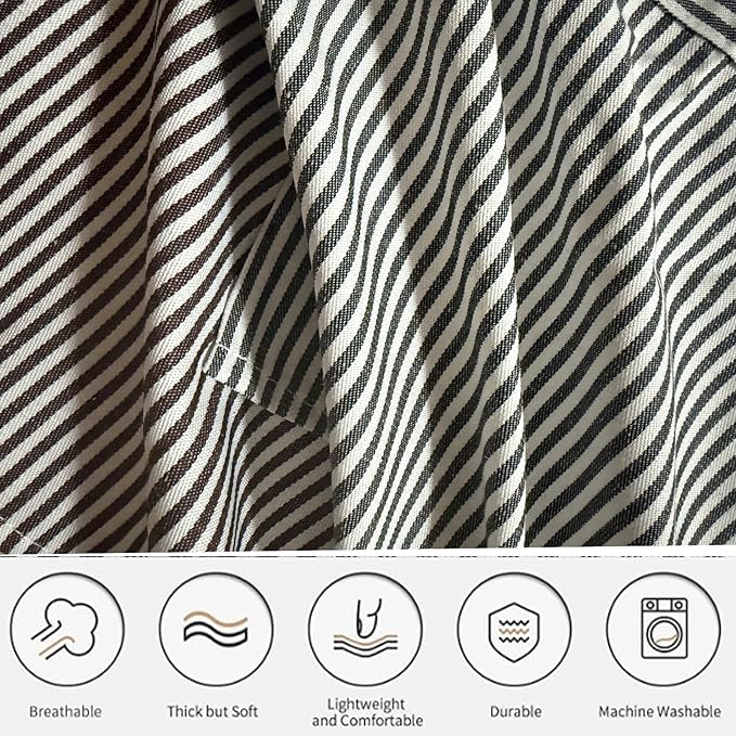 Kitchen Apron with 3 Pocket, Adjustable Server Apron, Waitress Apron with Pockets Stripes