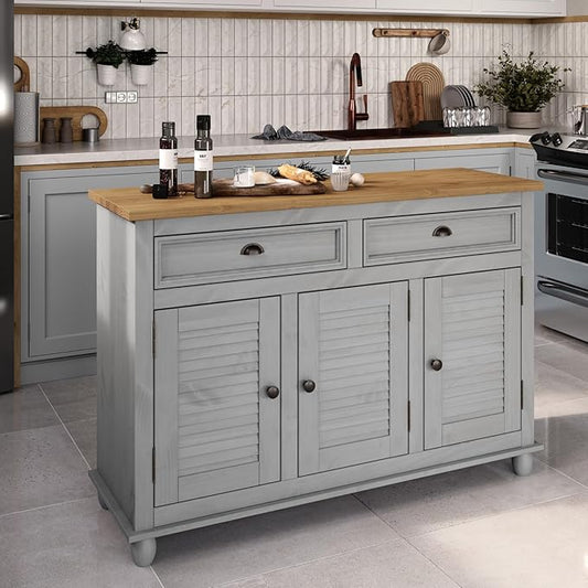 Furniture Dash Sideboard/Kitchen Island Easy Assembly Corona Gray