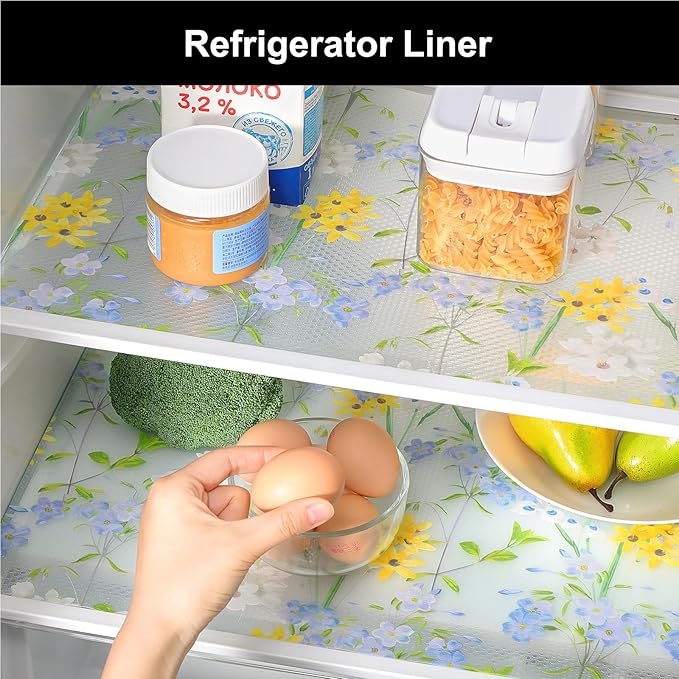 Cooyes Shelf Liner – Premium Non-Adhesive Cabinet & Drawer Liner for Kitchen – Waterproof Shelf Paper with Modern Pattern – Durable EVA Cabinet Mat – Easy to Cut (24" W x 120" L)