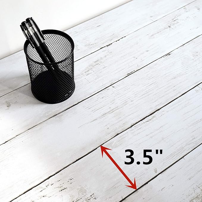 39.37 ft x17.7 in White Wood Peel and Stick Wallpaper White Wall Paper Removable Vintage Wood Plank Contact Paper Self Adhesive Decorative Wall Covering Vinyl Film Roll