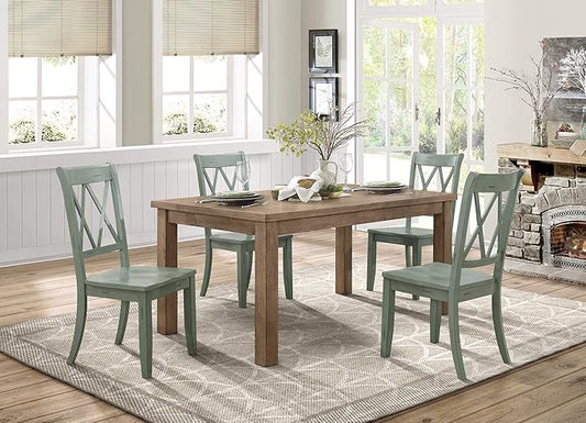 Lexicon 5-Piece Dining Set, Teal