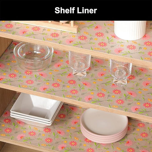 Cooyes Shelf Liner – Premium Non-Adhesive Cabinet & Drawer Liner for Kitchen – Waterproof Shelf Paper with Modern Pattern – Durable EVA Cabinet Mat – Easy to Cut (12" W x 360" L)