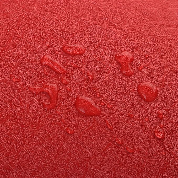Safiyya Wallpaper Red Silk Peel and Stick Wallpaper Textured Red Contact Paper Removable Solid Color Decorative Self Adhesive Wall Paper Vinyl Rolls 118"x 17.3"