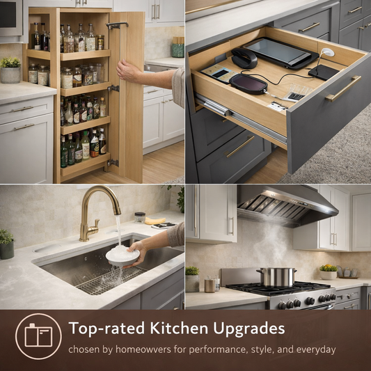 modern kitchen cabinets white shaker warm wood american home clean kitchen design storage solutions