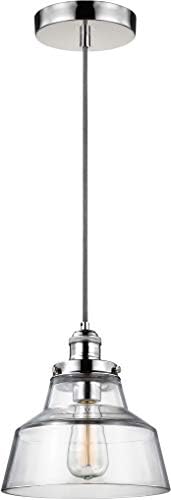 Feiss Lighting-Baskin-Pendant 1 Light in Modern Style-10 Inch Wide by 10.38 Inch High-Polished Nickel Finish -Traditi