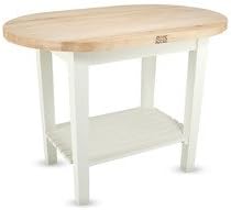 John Boos Eliptical C-Table Kitchen Island Base Finish: Basil, Shelves: 1 Included