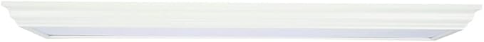 Lithonia Lighting Cambridge 4 Foot LED Kitchen Light Fixture, Linear Flush Mount Ceiling Light Fixture, 4000K Cool White, 3300 Lumens, 120 Volts, 39 Watts, Damp Listed, White (FMFL 30840 CAML WH)