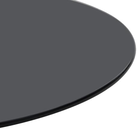 Round Glass Table Top,0.3" Inch Thick Tempered Pencil Edge Polish Glass Table Top 23.6"/31.5"/35.4"/39.4", Suitable for Dining, Coffee, Office, Side Table (Black, 39.4")