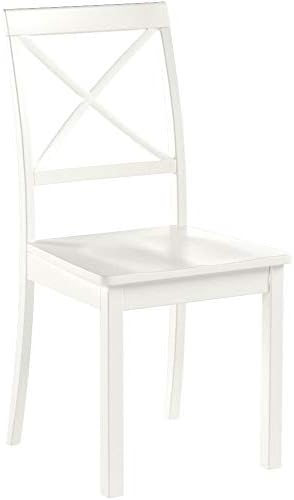 White chair with a simple design on a white background