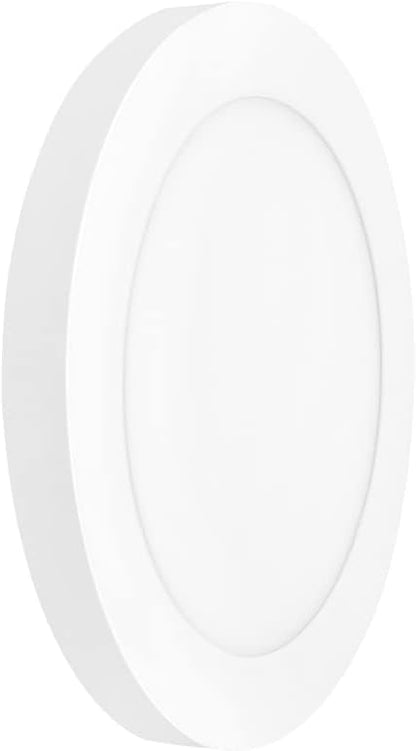 Maxxima 9 in. LED Flush Mount Ceiling Light Fixture - 1500 Lumens, 5 CCT 2700K-5000K, Round Color Selectable Panel Light, Dimmable, Recessed Can or J-Box Install, Suitable for Bathroom or Shower