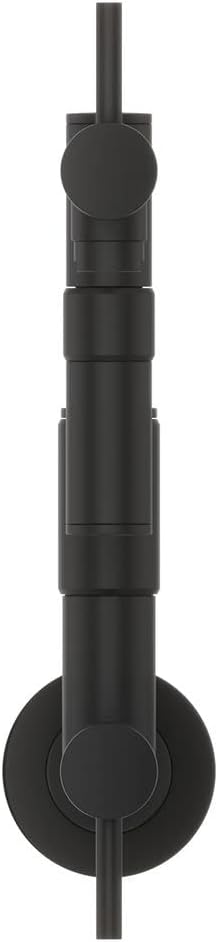 Pfister Lita Pot Filler Kitchen Faucet, 2-Handle, Wall Mounted, Single Hole, Matte Black Finish, GT533PFB
