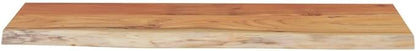 Solid Acacia Wood Live Edge Shelf Wall Mounted for Decorative Items with Shelf Supporting 165.3 lbs, Rustic Wall for Living Room, Natural Wood Tone Acacia 27.6 x 11.8 x 1.5 Inches