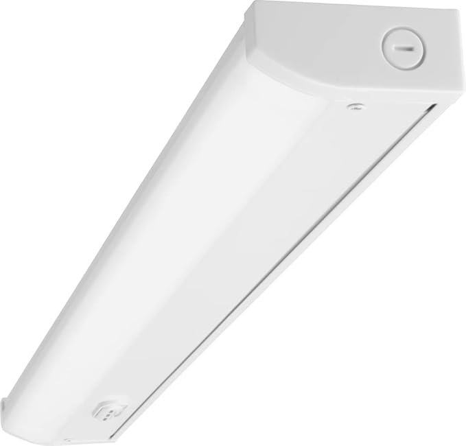 Juno UCES 18 Inch LED Under Cabinet Lighting, LED Kitchen Cabinet Light Fixture Hardwired, Dimmable, Damp Rated, Selectable Warm, Neutral, Cool White Light (UCES 18IN SWW4 90CRI WH M6)