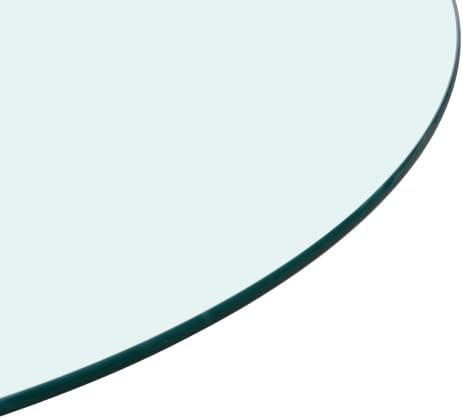 Round Glass Table Top,0.3" Inch Thick Tempered Pencil Edge Polish Glass Table Top 23.6"/31.5"/35.4"/39.4", Suitable for Dining, Coffee, Office, Side Table (Clear, 23.6")