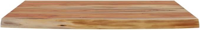 Solid Acacia Wood Live Edge Shelf Wall Mounted for Decorative Items with Shelf Supporting 165.3 lbs, Rustic Wall for Living Room, Brown Acacia Wood 19.7 x 11.8 x 1.0 Inches
