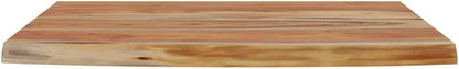 Solid Acacia Wood Live Edge Shelf Wall Mounted for Decorative Items with Shelf Supporting 165.3 lbs, Rustic Wall for Living Room, Brown Acacia Wood 19.7 x 11.8 x 1.0 Inches