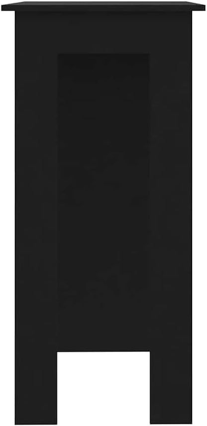 Rectangular Bar Table, Black Engineered Wood, 40.2" L x 19.7" W x 40.7" H, Durable Kitchen & Dining Room Table for 4 People, Modern Design