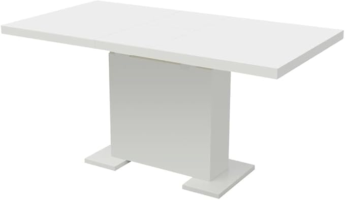 White rectangular table on a white background