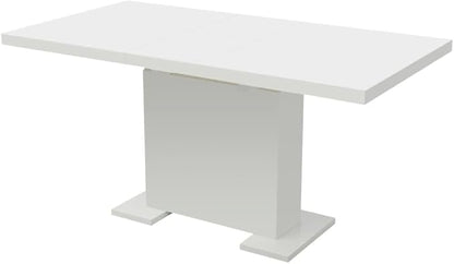 White rectangular table on a white background