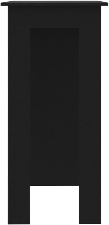 Black Engineered Wood Rectangular Bar Table, 40.7-Inch Tall, Perfect for Dining Room Kitchen Island Spaces