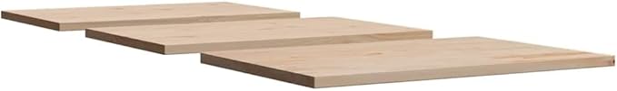 Rustic Pine Table Top 3-Pack, 31.5"x18.5"x0.7" Solid Wood Slab, Untreated Butcher Block Desktop for Standing Desk, Dining, Kitchen Island, Workbench, Coffee Bar, Indoor Projects