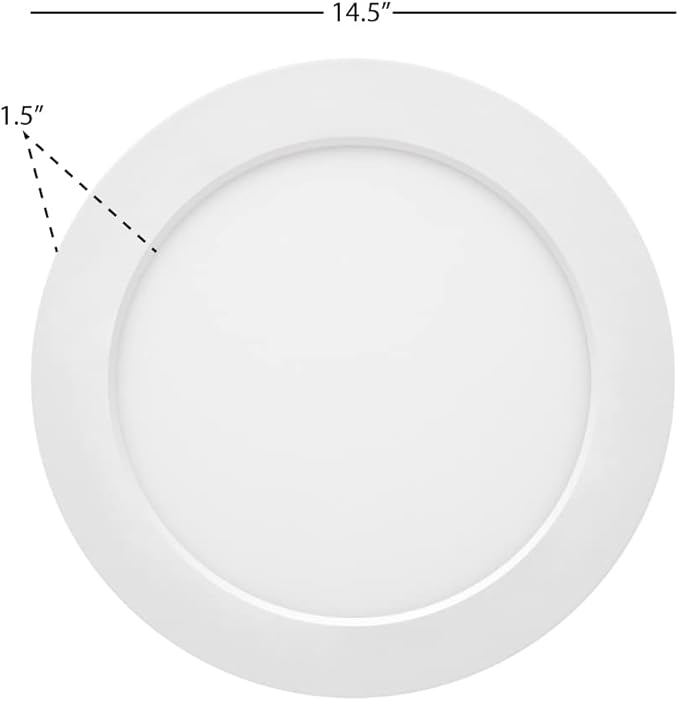 White round object with dimensions labeled on a white background