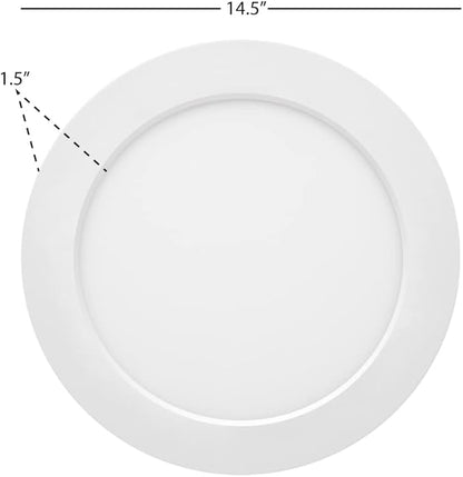 White round object with dimensions labeled on a white background