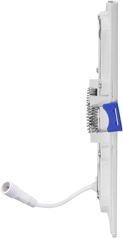 White and blue pool cleaning tool on a white background