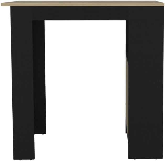 Black and beige desk on a white background