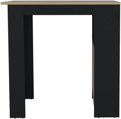 Black and beige desk on a white background