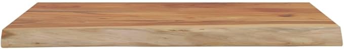 Solid Acacia Wood Live Edge Shelf Wall Mounted for Decorative Items with Shelf Supporting 165.3 lbs