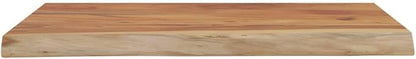 Solid Acacia Wood Live Edge Shelf Wall Mounted for Decorative Items with Shelf Supporting 165.3 lbs