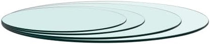Round Glass Table Top,0.3" Inch Thick Tempered Pencil Edge Polish Glass Table Top 23.6"/31.5"/35.4"/39.4", Suitable for Dining, Coffee, Office, Side Table (Clear, 23.6")
