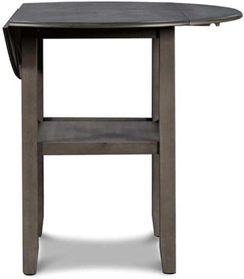 Wooden drop-leaf table on a white background