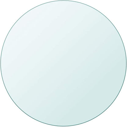 31.5 in Round Tempered Glass Table Top, Polished Synthetic Glass Dining Surface, Scratch-Resistant & Sturdy for Patio, Kitchen, Office Modern Replacement Tabletop, Easy Wipe Clean