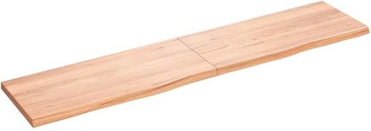 70.9 x 15.7 in Foldable Live Edge Solid Oak Wood Table Top, Converts to Butcher Block Desk, Varnished Surface for Dining, Crafting, Small Workbench in Living Room, Studio or RV